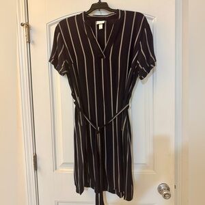 Ava & Viv Blue and White Striped Dress Size 1X